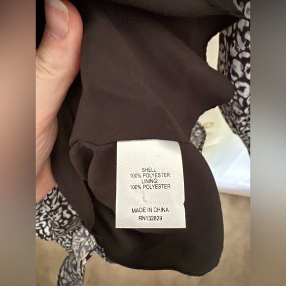 L'Academie Black and White Long Sleeve Mini Dress - Picture 6 of 10